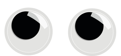 A Pair of Googly Eyes or Dummy Eyes Illustration Isolated on White Background