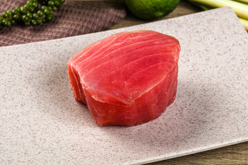 Raw fresh Tuna fush steak