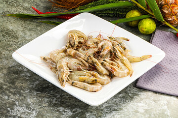 Raw fresh prawn for cooking