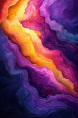 Background with high swirling, colorful patterns in shades of purple, pink, yellow and orange