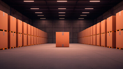 Warehouse operations storage efficiency logistics facility digital art industrial environment aerial view supply chain management