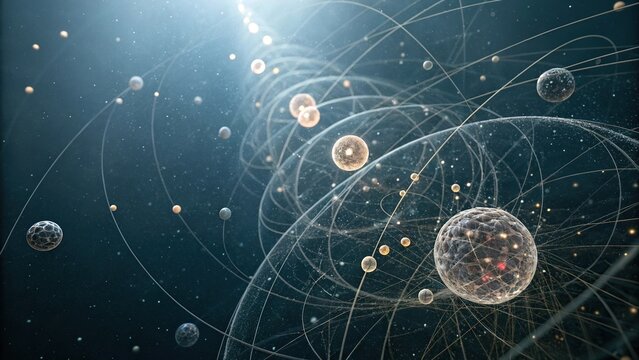Entangled particles in a state of superposition, particle correlation, superposition