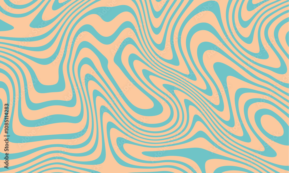 Poster abstract horizontal background with colorful waves. trendy vector illustration in style retro 60s, 7