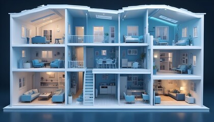 3d view of house model