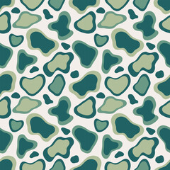  Seamless multicolored cow print vector pattern.