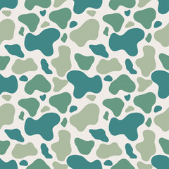  Seamless multicolored cow print vector pattern.