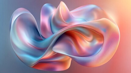 Obraz premium A colorful, abstract shape with a purple and pink hue