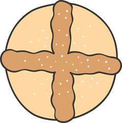 Pan Dulce Muerto Mexican Sweet Cartoon Doodles