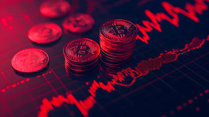 Cryptocurrency market decline global financial landscape data visualization digital economy analytical perspective risk awareness