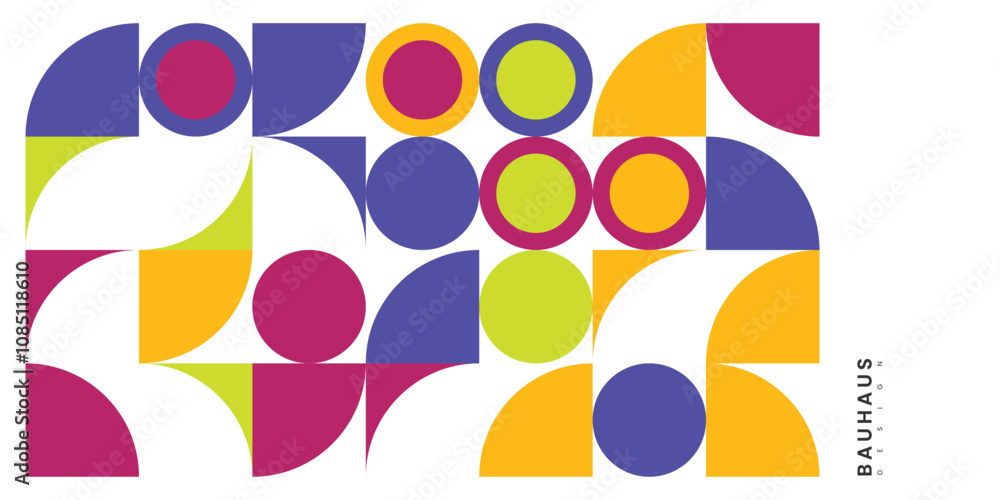 Poster abstract colorful patterns illustration with geometric shapes