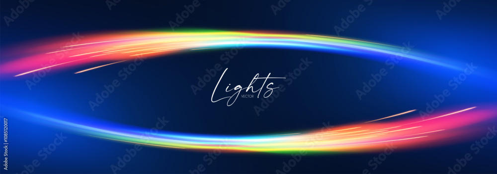 Canvas Prints motion light effect. shining magic background and liquid speed light.