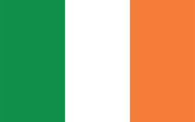 Obraz premium Ireland National Flag vector icon. Flag design of Ireland.