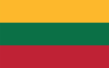 Lithuania National Flag vector icon. Flag design of Lithuania.