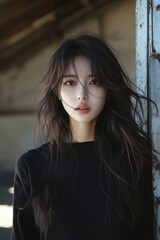 Fototapeta premium Beautiful Young Asian Woman Korean Beauty and Skincare Inspiration