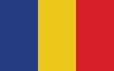 Romania National Flag vector icon. Flag design of Romania.