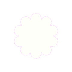 シンプルな波線のお花アイコン⭐︎PNG