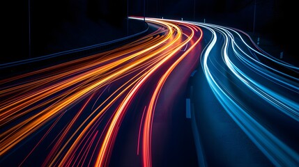 Dynamic light trails in motion