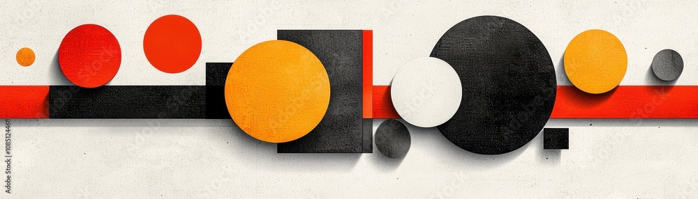 Poster geometric pattern artwork abstract design digital art studio high-contrast color scheme