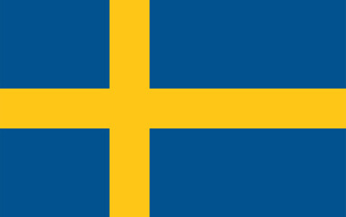 Sweden National Flag vector icon. Flag design of Sweden.