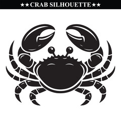 Crab silhouette vector illustration design