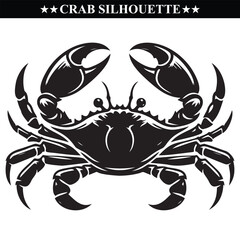 Crab silhouette vector illustration design
