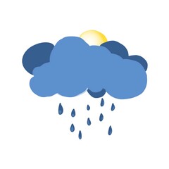 rain from the clouds and hot weather