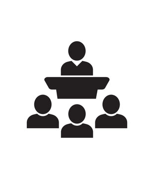 black speaker podium audience clip art preview