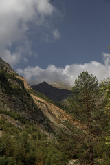 Naklejka premium The stunning Chalaadi glacier in mountainous Svaneti.