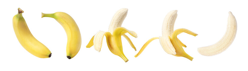 Set of bananas isolated