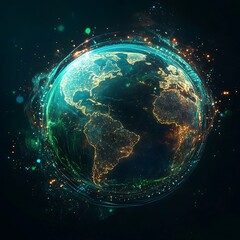 Obraz premium Eco Conscious Planet Movement with Earth Globe Representation Image