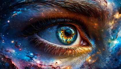 Abstraktion Das Auge der Unendlichkeit 16х9. Hintergrund f&uuml;r das Design 1.