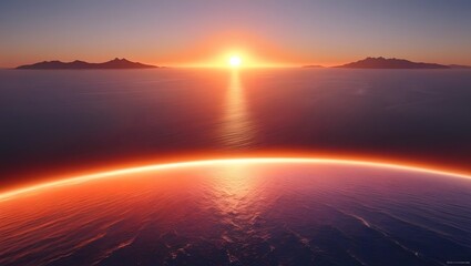 sunset relax orange summer background