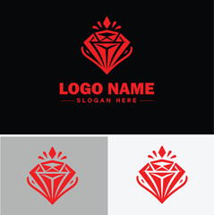 Gemstone icon Precious stone Jewel Mineral flat logo sign symbol editable vector