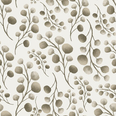 leave seamless pattern with green pastel color for background