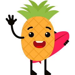 Pineapple Character Illustration