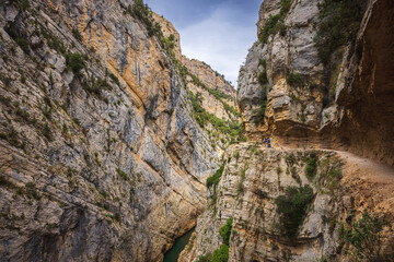 On the route called Congost de Mont-rebei