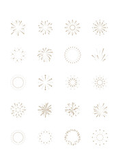 set of fireworks icons