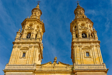 Fototapeta premium Logrono, Spain, Europe, September 2024,, Co-cathedral of Santa María de la Redonda