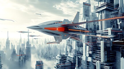 Fototapeta premium Futuristic digital illustration in vibrant abstraction