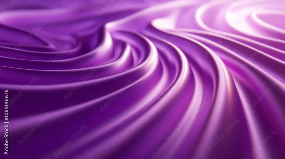 Poster a purple fabric with a wave pattern
