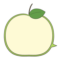 かわいい青りんごの吹き出し