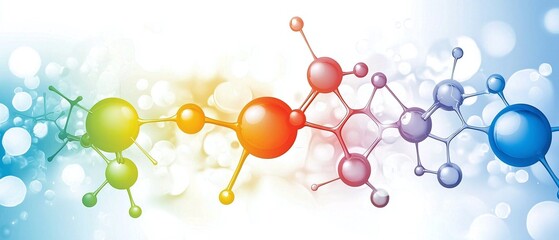 Abstract Colorful Molecular Structure.
