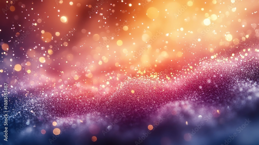 Aufkleber sparkling abstract background with colorful bokeh and glitter.