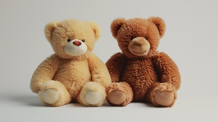 Obraz premium Classic teddy bears with fluffy textures