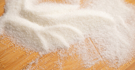 Close up view of sugar.