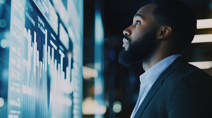 Investor Analyzing Data in Financial Environment