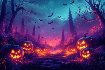 Halloween Night in the Forest