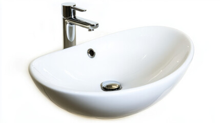 Fototapeta premium Modern Ceramic Washbasin Design for Stylish Bathrooms