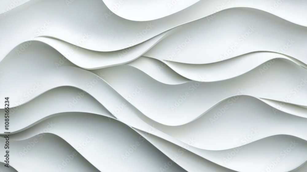 Aufkleber the image is a white background with a series of white lines that resemble waves
