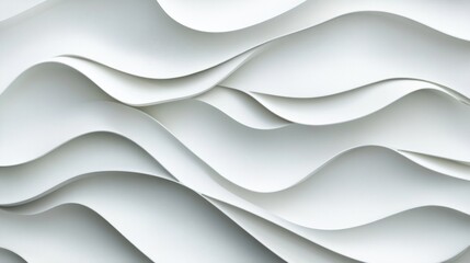 Obraz premium The image is a white background with a series of white lines that resemble waves